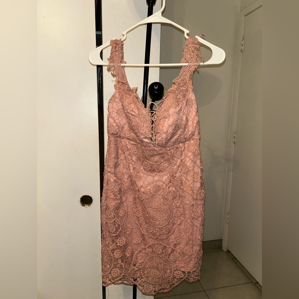 Fashion Nova Dressed Up For You Dress - Mauve Size M